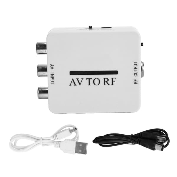 Videokonverterer Mini lydadapter TV-forsterker RCA AV CVSB til RF 67,25 MHz 61,25 MHz