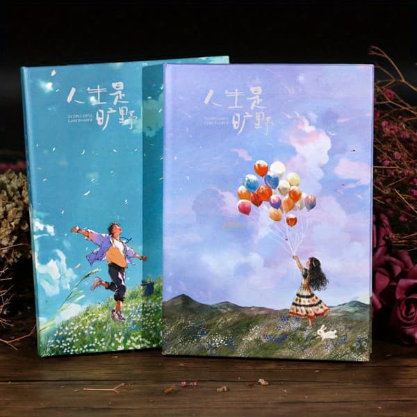 Æstetisk Landskabs Notesbog Journal Skitsebog Kreativ Skrivenotesbog Balloon
