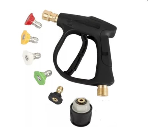 Sprøjtepistol til højtryksrenser – Adapter med femfarvede dyser