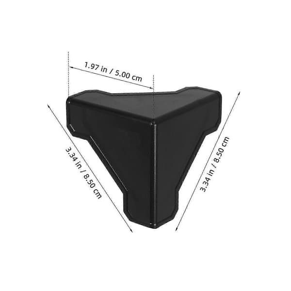 Hjørnebeskyttere af plast til kartonemballage til beskyttelse 200 stk. Black 6X6CM