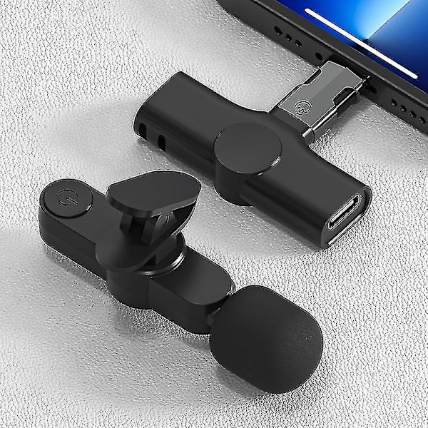 Usb C till Otg Lightning Adapter för att Stödja Dataöverföring Anslut Laddare Kontakt Kabel Konverterare Trådlös Mikrofon Adapter - Svart