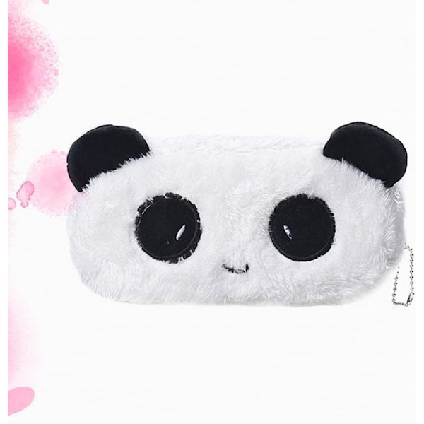 Söt Panda Pennfodral Tecknad Panda Pennväskor Plysch Studenter Pennväskor Portabelt Pennfodral Chic Växel Ficka för Studenter Personal Flicka Användning{F2}