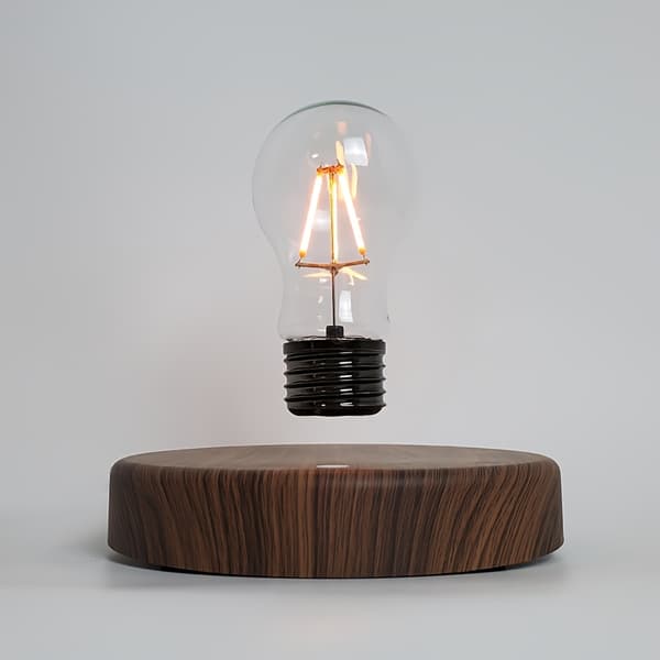 Magnetisk Svævende Pære Wood Grain Color