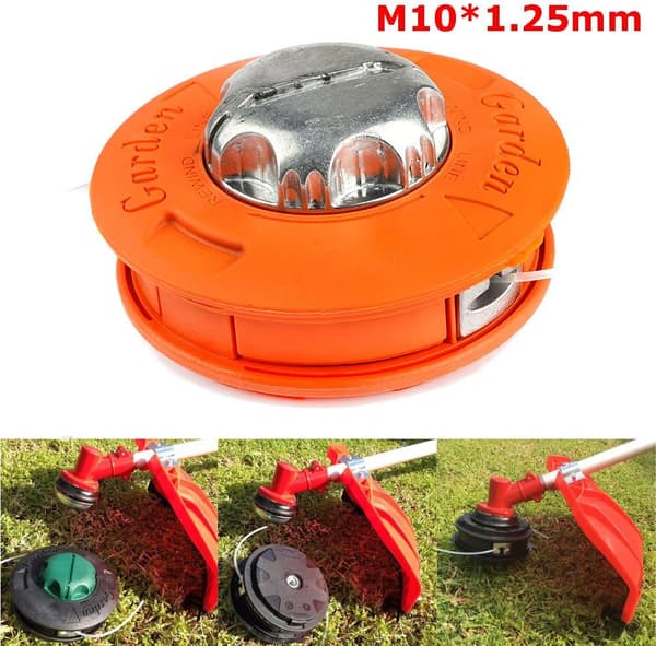 Kompatibelt universalt Twister Bump Feed-trimmerhode med legeringslinjestørrelse M10x1,25 for venstrehendte gresstrimmere