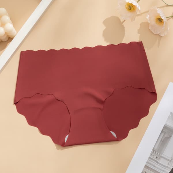 3 STK Sømløse Ice Silk Trusser til Kvinder, Åndbare Lette Usynlige Trusser*M*rød red M