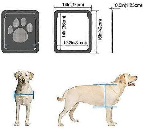 Kæledyrslåge Kat Mikrochip Kæledyrslåge Låge til Store Hunde Kæledyrslåge til Skærmdør 4-vejs Lås As shown 42*37cm