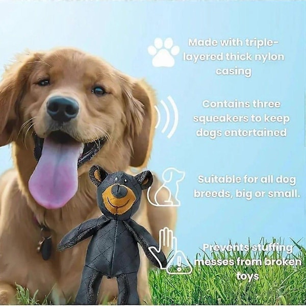 Ubrydelig Bjørn Hundelegetøj, 2025 Ny Ubrydelig Bjørn, Ubrydelig Bjørn til Aggressive Tygger, Uforgængelig Bjørn Hund til Kraftige Tygger Store Hunde{f11}