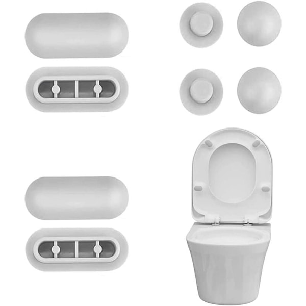 Pcs Carivent Plastic Toilet Seat Pad，with 4 Toilet Lid Spacers Heavy Duty Toilet Seat Bumper Anti-Shock Toilet Seat Pad for Toilet Seat Cover