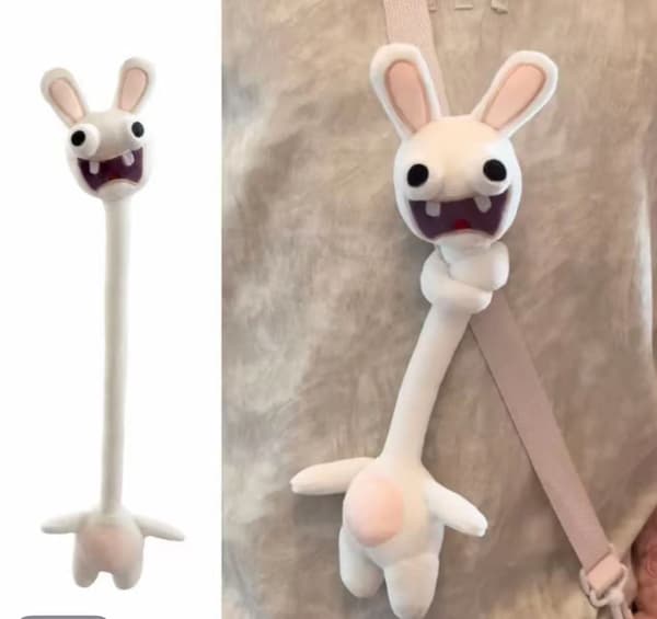 Pitkäkaulainen mäyräkoiran pehmolelu 40cm – Söpö koiran pehmoinen tyyny *Paha kani* Evil Rabbit
