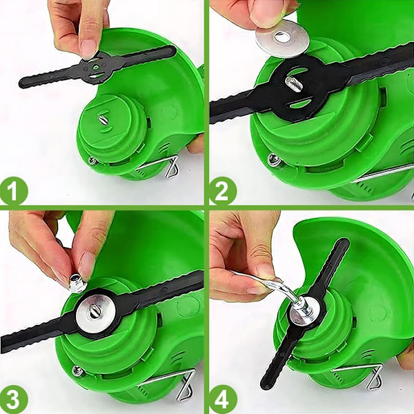 50 Stykker Gressklipperblader, børstekutterblader, kantklipperblader, gressklipper erstatningsblader, plastblader for hage gresskantklipper gresstrimmer