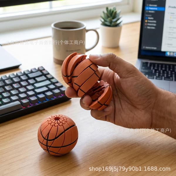 Baseball Fidget Ball Legetøj 3D Printet Skrivebord Stressaflastning Spinner Sensorisk Fidget Legetøj Baseball