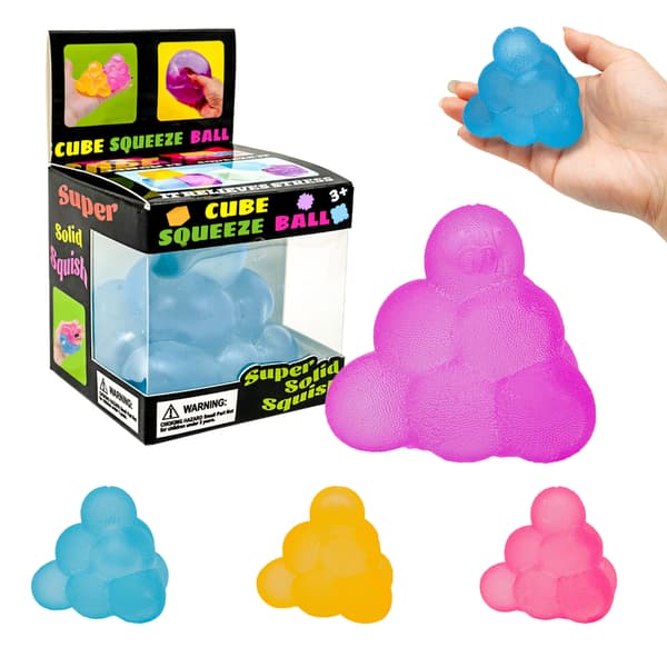 Needoh Slow Rebound Stress Relief Cube Squeeze Toy, Teksturert Sensorisk Fidget for Angstlindring og Fokus tilfeldig 1 stk
