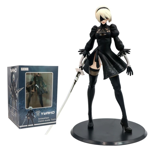 Anime NieR 2b YoRHa Nainen Phicen Action PVC-hahmo Musta