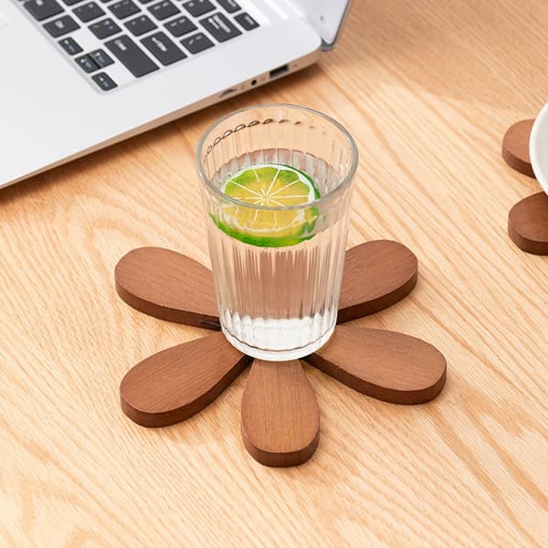 Træcoaster til varme retter, valnøddetræ bordskåner i form af et træ til varme gryder og pander, foldbar coaster i {hw}