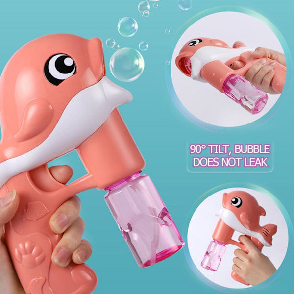 Val Automatisk Bubbelmaskin 2-pack Bubbelpistol Kit 4 Bubbellösningar Barn