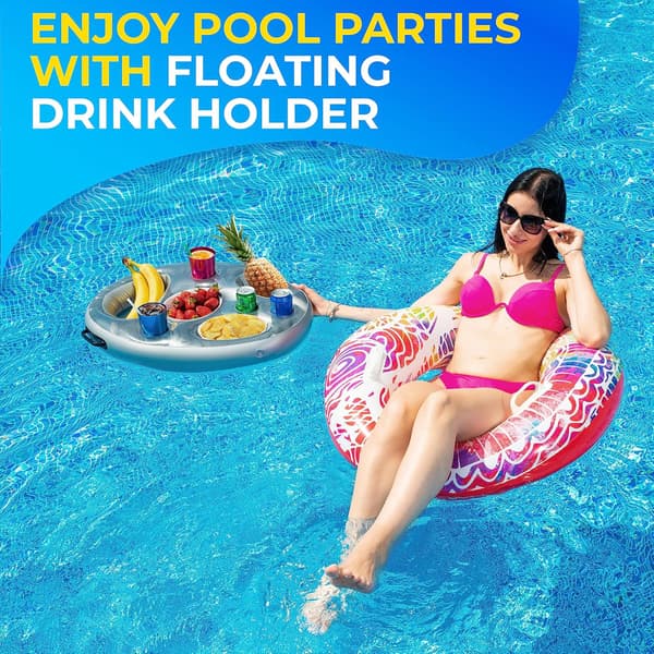 Drik Floaties Pool Flydende Drikkeholder 70,1x50 cm Pooltilbehør Pool Drikke Flydere