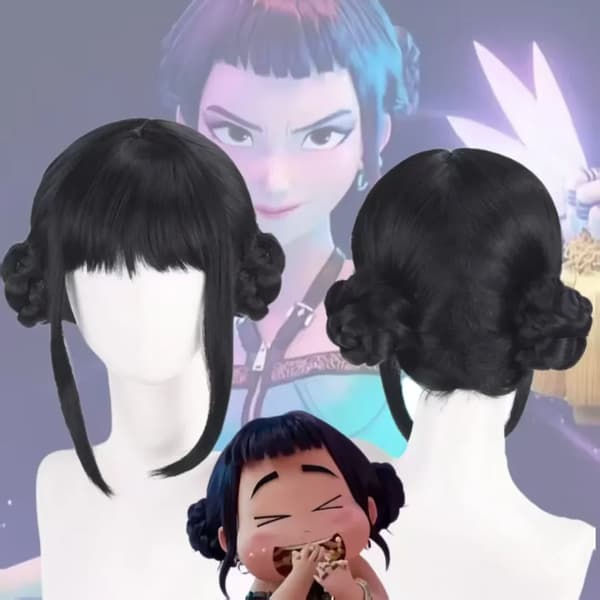 Anime Cosplay Kostume Komplet Sæt til Børn Piger Halloween Fest Rollespil Dragt Wig 150CM