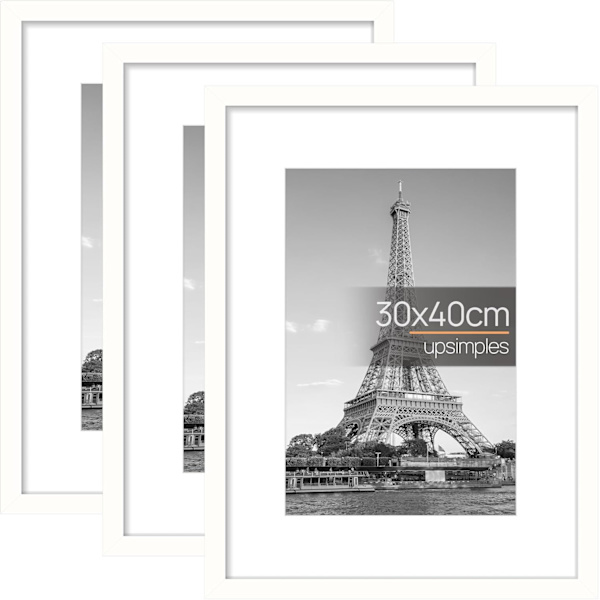 3-pack Fotoramar A4, Fotoramar Barnteckningar A4, Fotoram Svart för Foton, Bilder, Affischer white 21*29.7cm