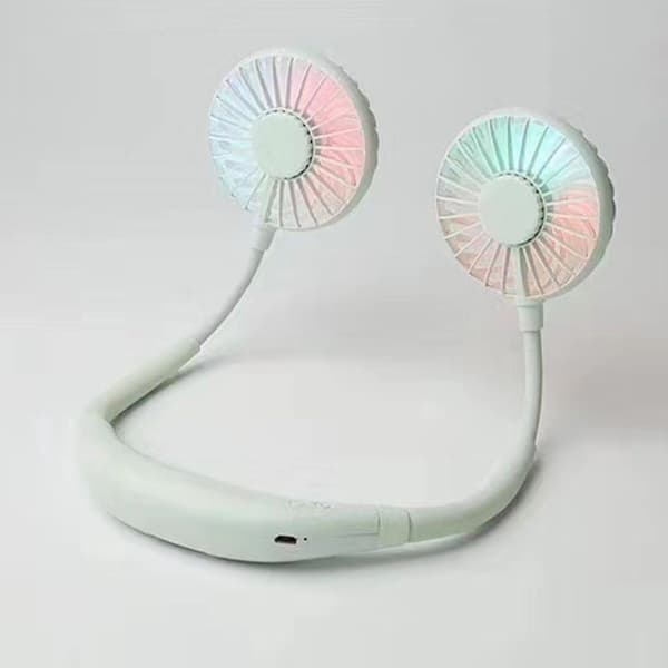 Halsventilator - Genopladelig Halsventilator Bærbar Ventilator med Halsrem 3300mah green
