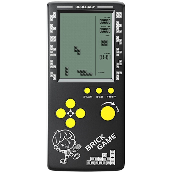 RS-100 Tetris Spelkonsol Klassiskt Blockspel Pusselspel Handhållen Spelkonsol Brick Game{EE}