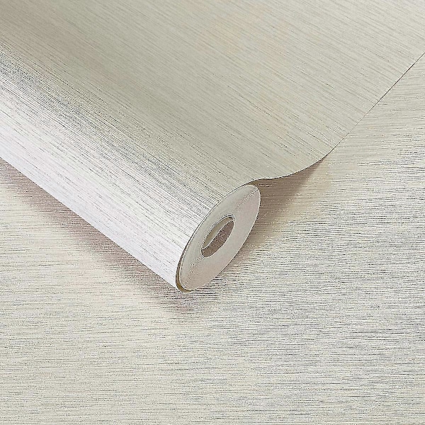 Roma Linjär Textur Tungvikt Vinyltapet {HH} Cream
