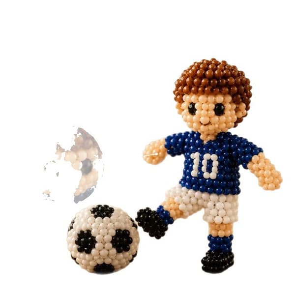 VM 3D Perle Fodbold DIY Håndværkssæt, Fodbold Tema Smykkefremstillingssæt