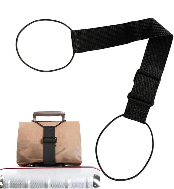 Elastisk bagagestrop - Taskefikseringsstrop med spænde - Fleksibel elastisk strop til nem bagageidentifikation (46 cm)