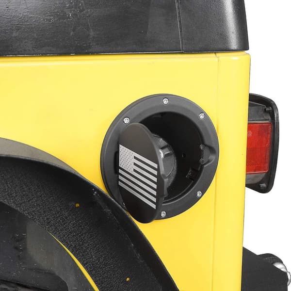 För Jeep Wrangler För Tj 97-06 Bränslelock Bränsledörr Tanklock Svart}F2{