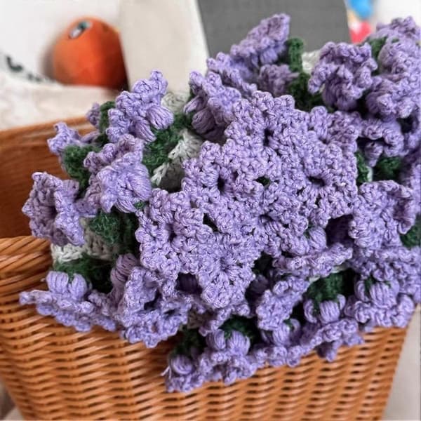 DIY håndvævet blomsterbuket tæppe, blødt hudvenligt maskinvaskbart for begyndere Blue