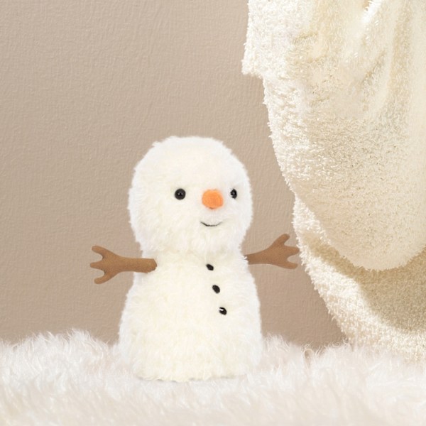 Jellycat Lille Snemand Udstoppede Dyr Plyslegetøj Snemand Blød Dukkelegetøj Sød Plys Julepynt Gaver til Teenagere Voksne Baby