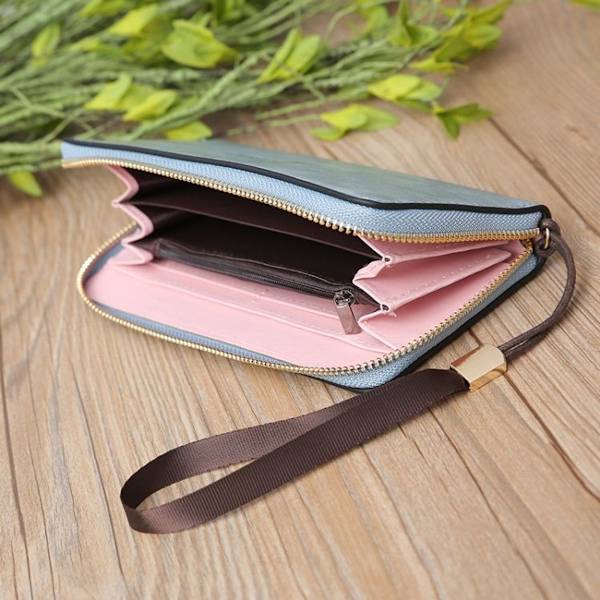 Mat Lang Pung Damepung Clutch Taske Lynlås (Sort){f2}