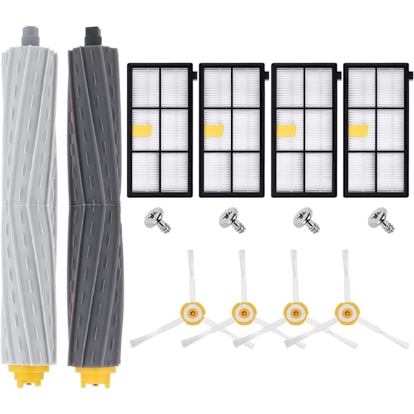 Reservedeler tilbehørsett for iRobot Roomba 800 900 860 865 866 870 871 875 876 880 886 896 960 966 971 976 980 981 Serie, Reservedeler Brushe