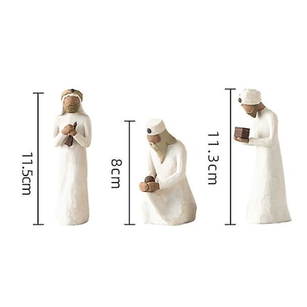 Willow Tree De Tre Vise Menn Julekrybbefigurer - skulptert og håndmalt (26027)