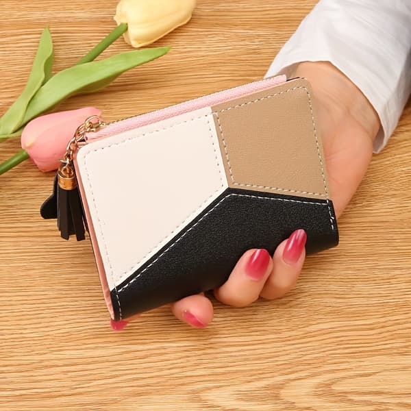 Minimytsväska Dam Kortfodral Liten Plånbok Mode Kompakt Clutch Blue