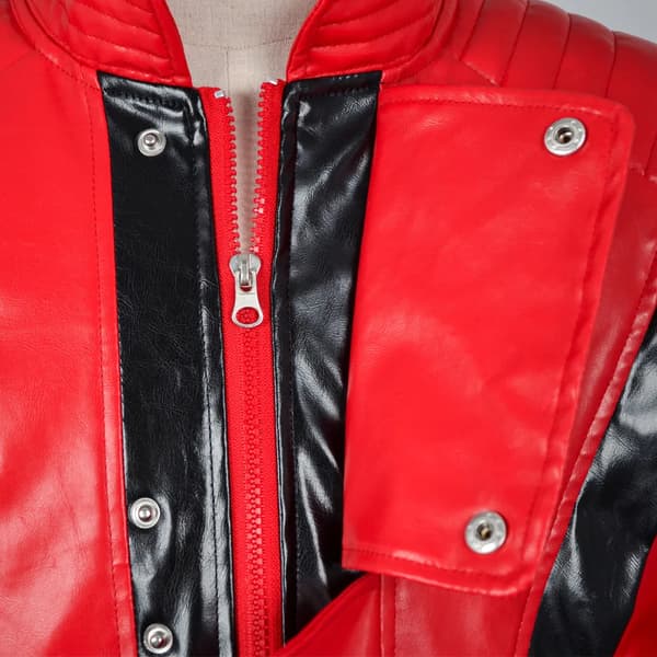Herre Punk Rock Læderjakke med Nitter Sort Slim Fit Cosplay Bikerjakke til Mænd D S