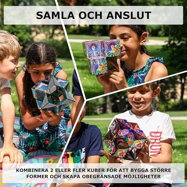 Magnetisk Formtransformasjonsboks | Uendelig Geometri Puslespill Leke