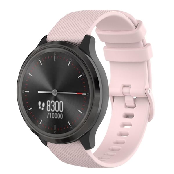 Verkkokuvioitu silikonihihna, säädettävä, pinkki Garmin Vivomove Sport/Venu 2 Plus 20mm -kelloon