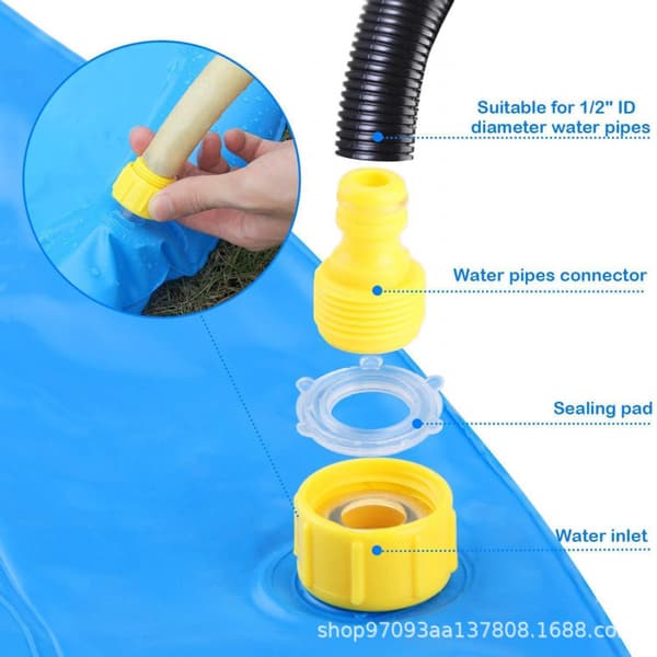 Utomhus Splash Sprinkler Matta, Vattenlekmatta i PVC för Barn, Sommarvattenleksak för Barn 60 cm