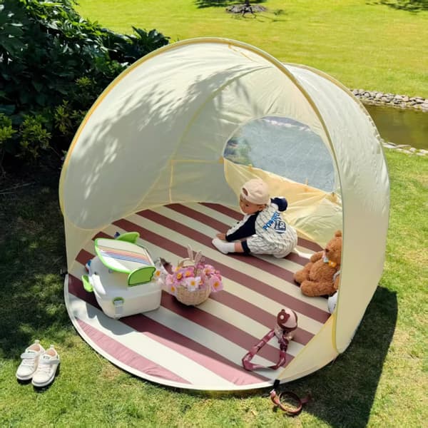 Strandtält för barn - Automatiskt Pop Up Solskydd för Utomhusbruk - Bärbart Hopfällbart Solskydd för Camping och Picknick