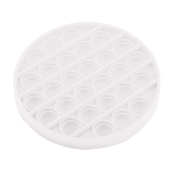 Bubble Popping Kläm- och Tryck Fidget Leksak för Lugn och Ro Stressavlastare Olika Färger Rund Vit {F2}