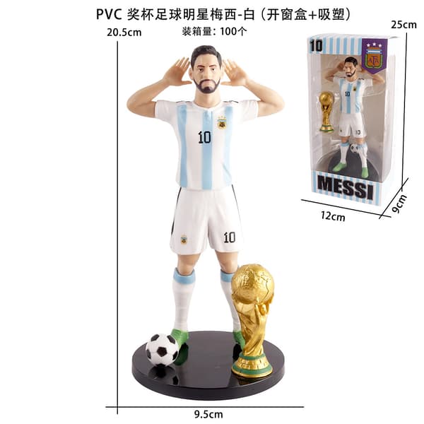 Fodboldtrofæ Samlerfigur Fodboldstjerne Model Display Legetøj Kreativ Skrivebordsindretning Gave til Fans**A4 A4