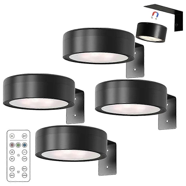Tavellampor, Konstlampor, Tavellampor 4-pack, Batteridriven Konstbelysning med Fjärrkontroll, Färgtemperaturer {F2}