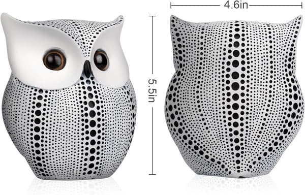Pöllö Patsas Kodin Sisustus - Valkoinen, Retro Buho Pöllö Figuriinit {hw}