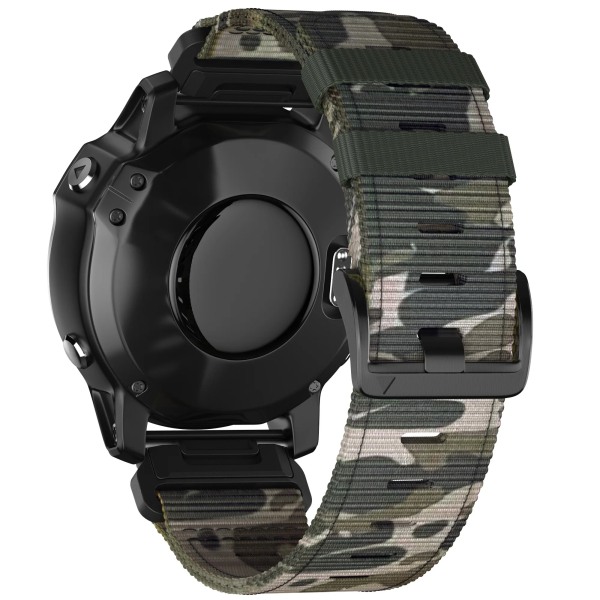 22 26 mm Nylon Military rem För GARMIN FENIX7 7X PRO 6 6X Mjuk slitstark remkropp För 965 Instinktiv ersättnings Camouflage green