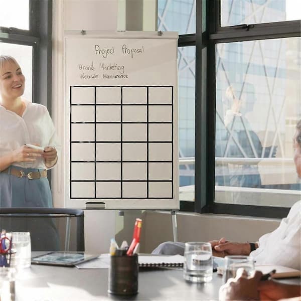 stk Whiteboard Tape, Sort Markerings Tape, 3 mm Bredde Markerings Tape, til Klasseværelse, Konference Display (PET){hw}