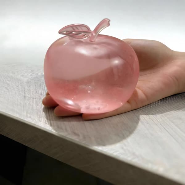 Grønt Eple Squishy Klar Squishy Stressavlastning Angstdempende for Barn og Voksne pink