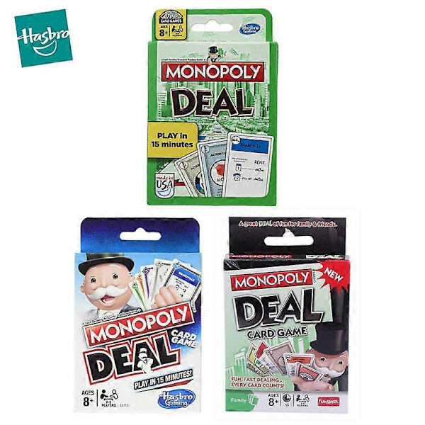 Original Hasbro Brädspel Roligt Party Kort Monopoly Deal Spel för Barn Vuxna Familjespel Reseportabel Leksaker för Barn Present{f36}