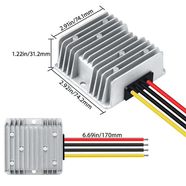 2026 Vandtæt DC 12V/24V til 56V 3A Boost Konverter Bil Strømtransformator 12/24V boost 56V 3A