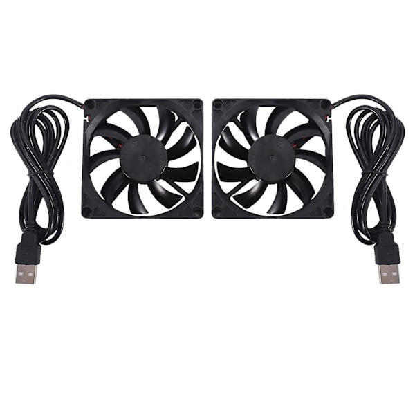 80mm 5V USB Blæser 80mm 8cm 8015 Børsteløs DC Køleblæser PC Computer Router Chassis Blæser Køler 2stk