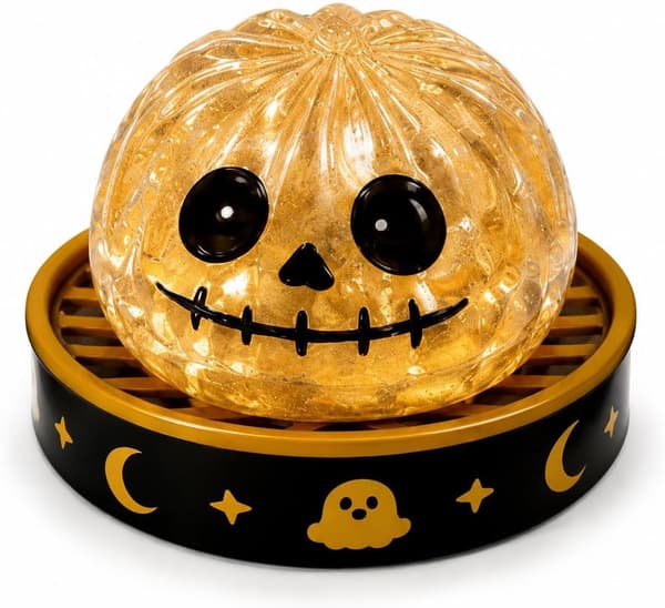 Halloween Græskar Squishy Legetøj, Langsomt Stigende Stressbold, Sensorisk Fidget Aflastningslegetøj Gilded Skull